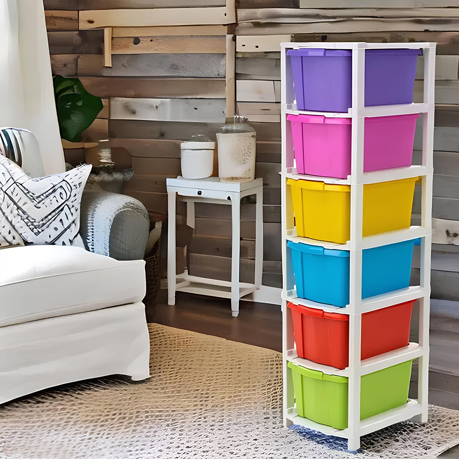6-layer Multi-colored Plastic Storage Drawer Cabinet 6-layer Multi-colored Plastic Storage Drawer Cabinet